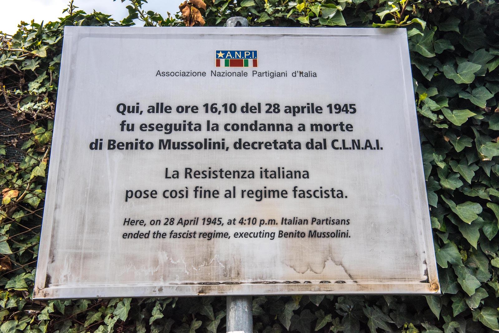 Benito Mussolini sterft aan Villa Belmonte in Mezzegra